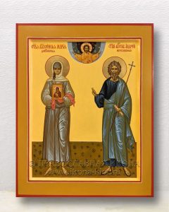 Икона «Мария Дивеевская и Андрей Первозванный» Кашира